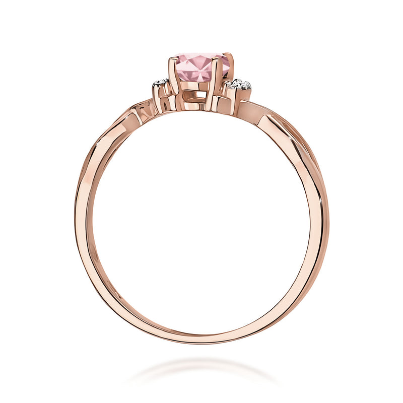 Inel Aur 14K cu Diamante Roz de Laborator 0.55 ct, imaginea 7 din 12