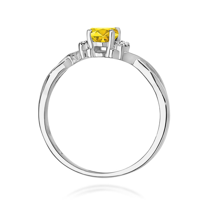 Inel Aur 14K cu Diamante Galbene de Laborator 0.55 ct, imaginea 11 din 12