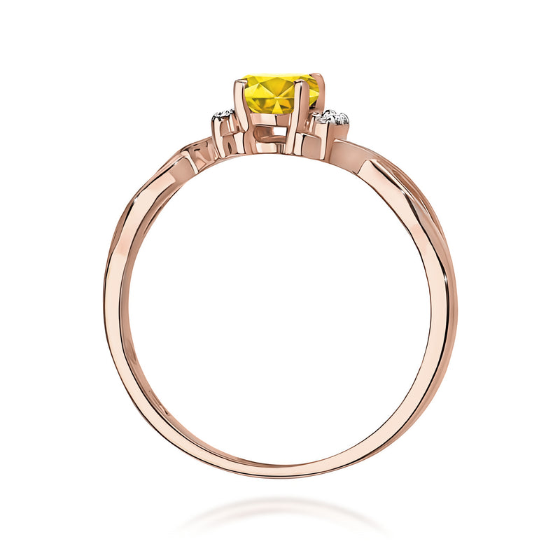 Inel Aur 14K cu Diamante Galbene de Laborator 0.55 ct, imaginea 7 din 12