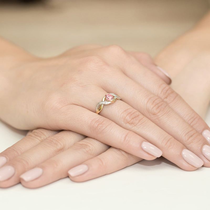 Inel Aur 14K cu Diamante Roz de Laborator 0.55 ct, imaginea 4 din 12
