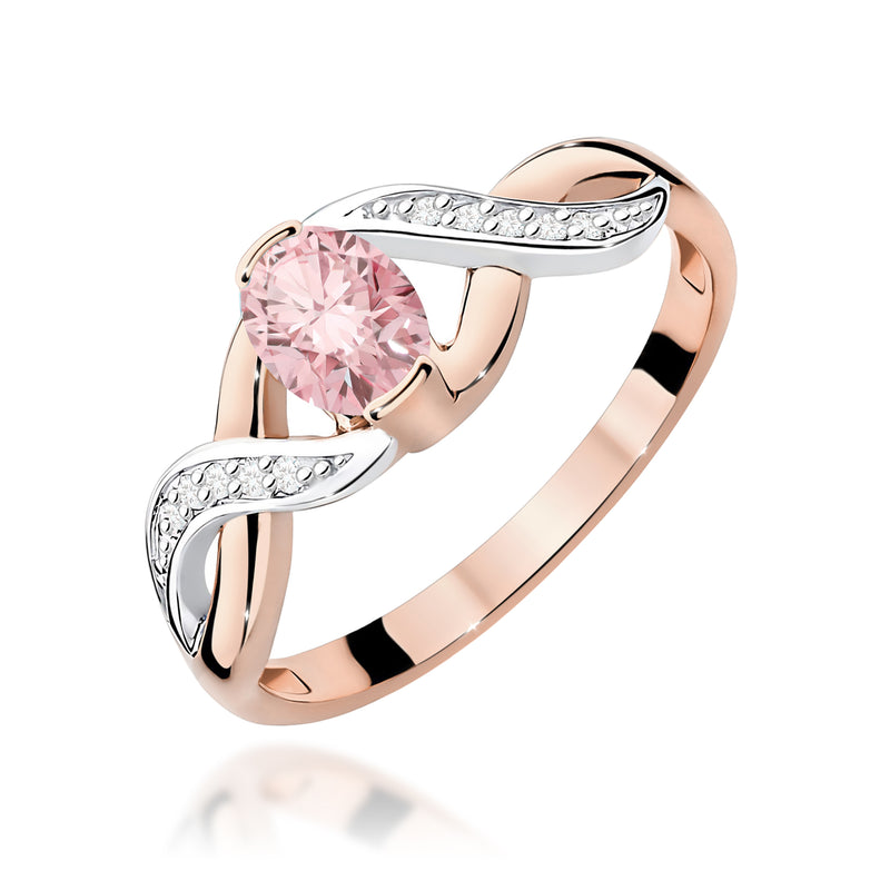 Inel Aur 14K cu Diamante Roz de Laborator 0.55 ct, imaginea 5 din 12