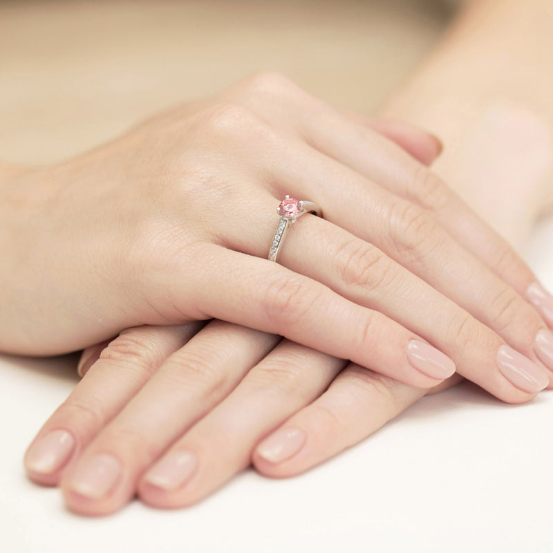 Inel Aur 14K cu Diamante Roz de Laborator 0.62 ct, imaginea 12 din 12
