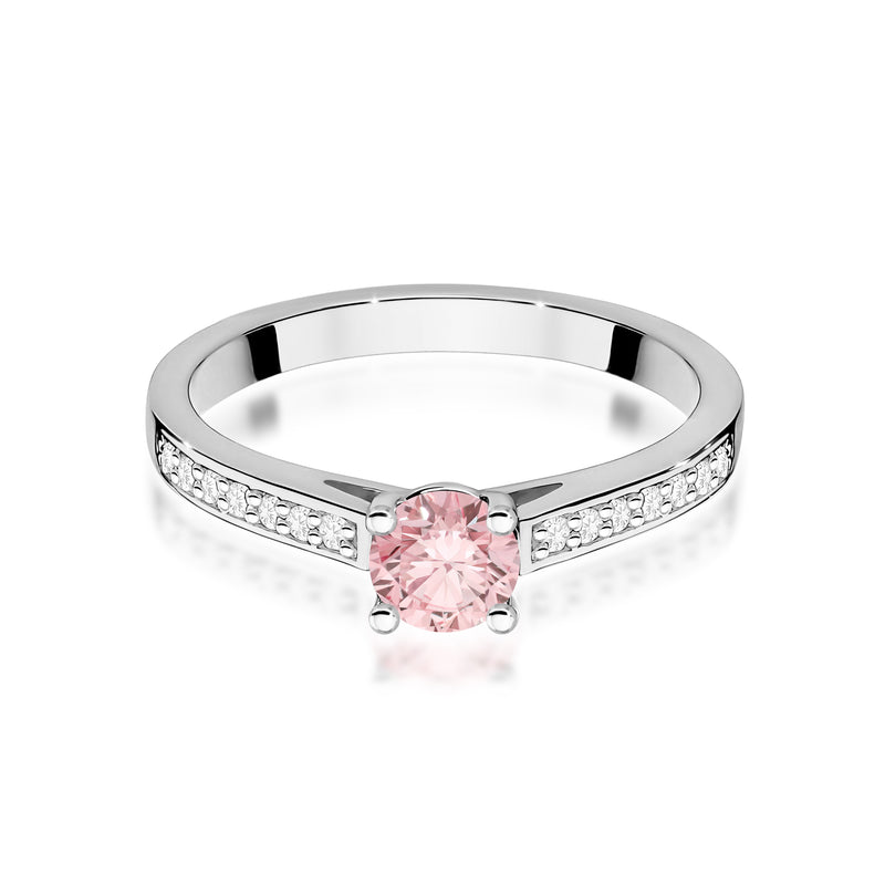 Inel Aur 14K cu Diamante Roz de Laborator 0.62 ct, imaginea 10 din 12
