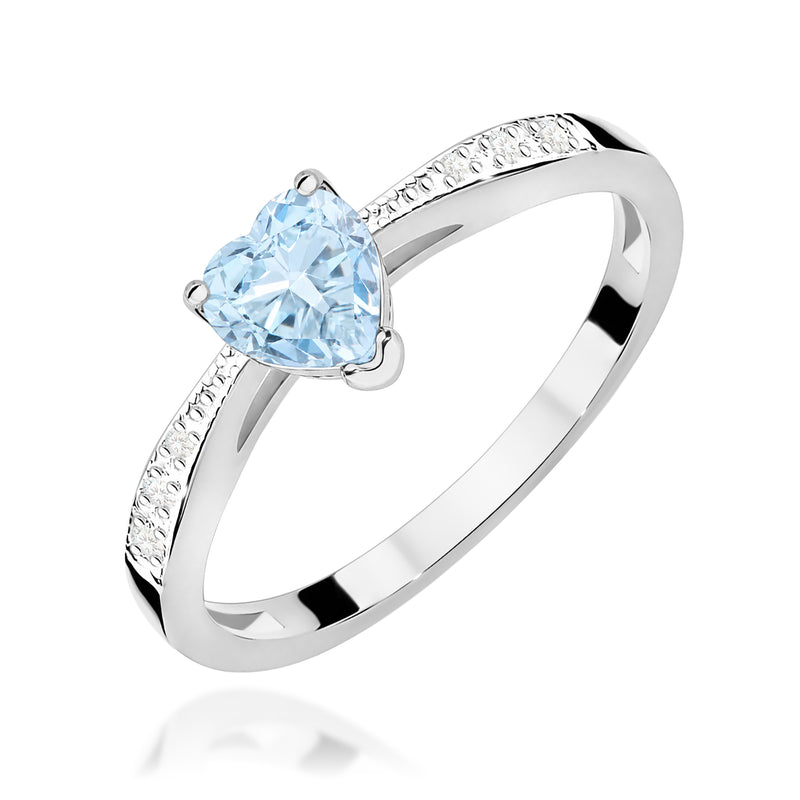 Inel Aur 14K cu Diamante Albastre de Laborator 0.53 ct, imaginea 9 din 12