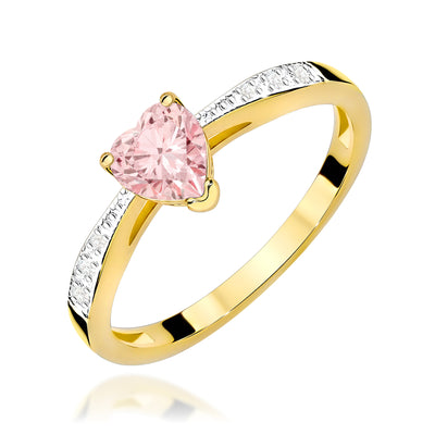 Inel Aur 14K cu Diamante Roz de Laborator 0.53 ct