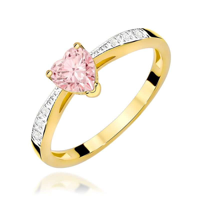 Inel Aur 14K cu Diamante Roz de Laborator 0.53 ct — Aur galben