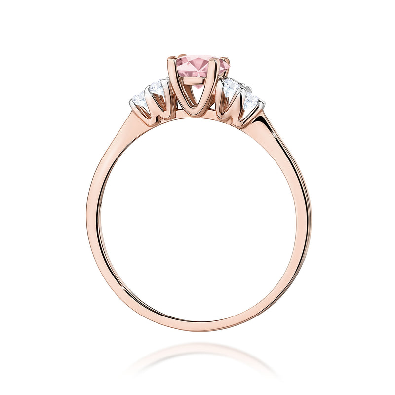 Inel Aur 14K cu Diamante Roz de Laborator 0.68 ct, imaginea 7 din 12