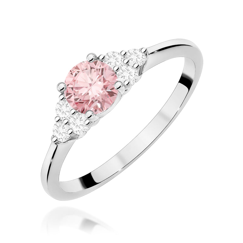 Inel Aur 14K cu Diamante Roz de Laborator 0.68 ct, imaginea 9 din 12
