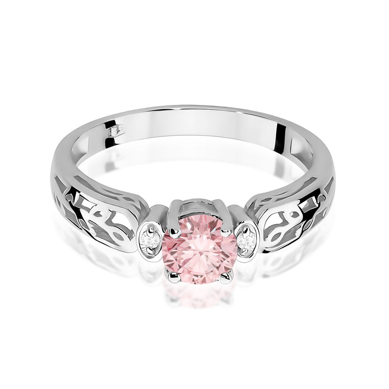 Inel Aur 9K cu Diamante Roz de Laborator 0.52 ct, imaginea 6 din 8