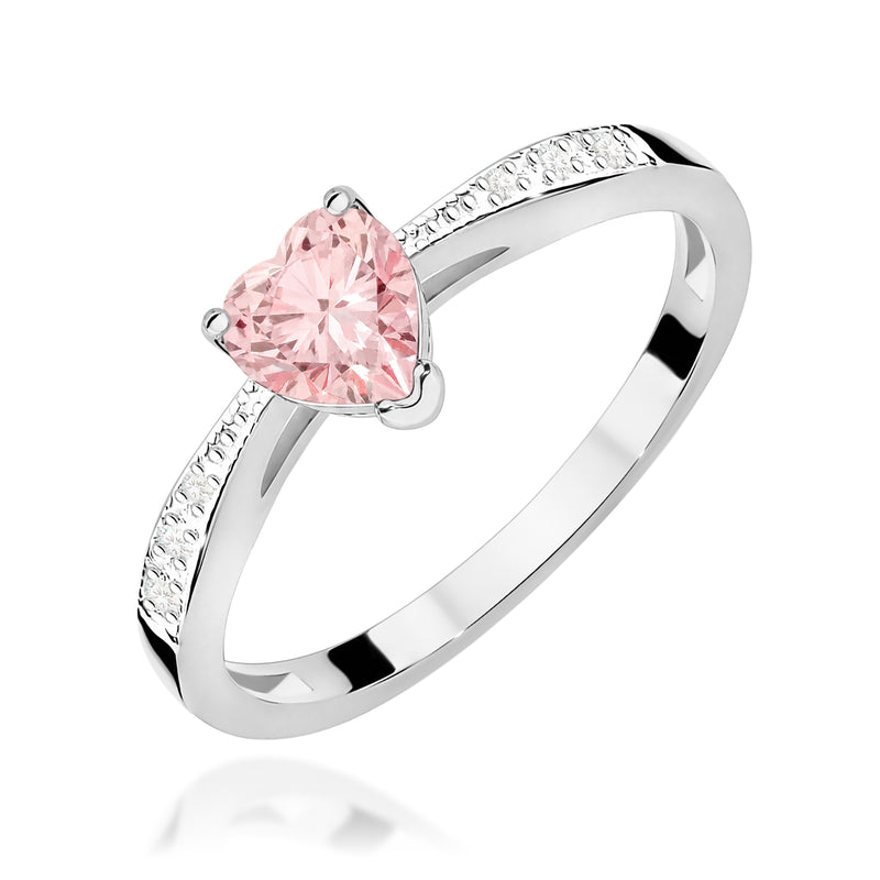 Inel Aur 9K cu Diamante Roz de Laborator 0.53 ct, imaginea 5 din 8