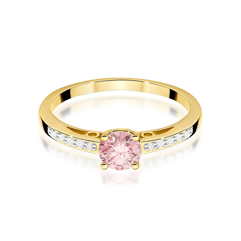 Inel Aur 14K cu Diamante Roz de Laborator 0.55 ct, imaginea 2 din 12