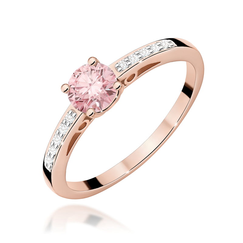 Inel Aur 14K cu Diamante Roz de Laborator 0.55 ct, imaginea 5 din 12