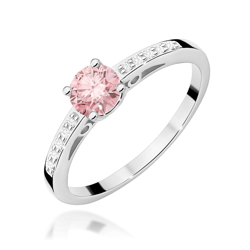 Inel Aur 14K cu Diamante Roz de Laborator 0.55 ct, imaginea 9 din 12
