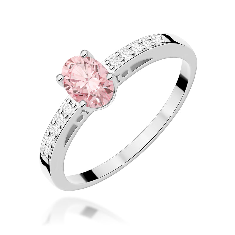 Inel Aur 14K cu Diamante Roz de Laborator 0.55 ct, imaginea 7 din 9