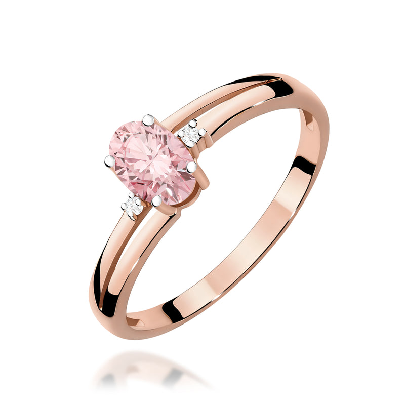 Inel Aur 14K cu Diamante Roz de Laborator 0.53 ct, imaginea 5 din 12