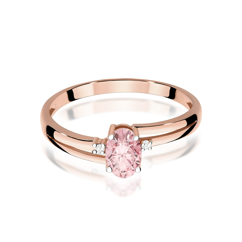 Inel Aur 14K cu Diamante Roz de Laborator 0.53 ct, imaginea 6 din 12
