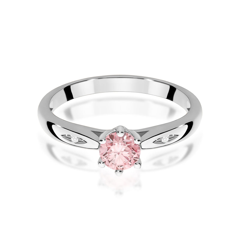 Inel Aur 14K cu Diamante Roz de Laborator 0.51 ct, imaginea 10 din 12