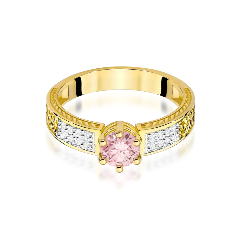 Inel Aur 14K cu Diamante Roz de Laborator 0.58 ct, imaginea 2 din 12