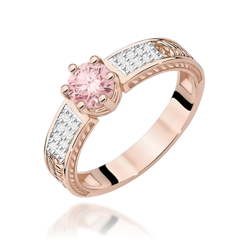 Inel Aur 14K cu Diamante Roz de Laborator 0.58 ct, imaginea 5 din 12