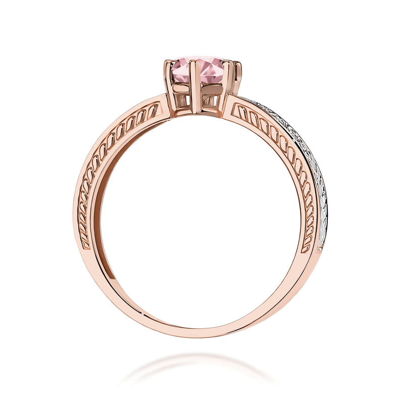 Inel Aur 14K cu Diamante Roz de Laborator 0.58 ct, imaginea 7 din 12