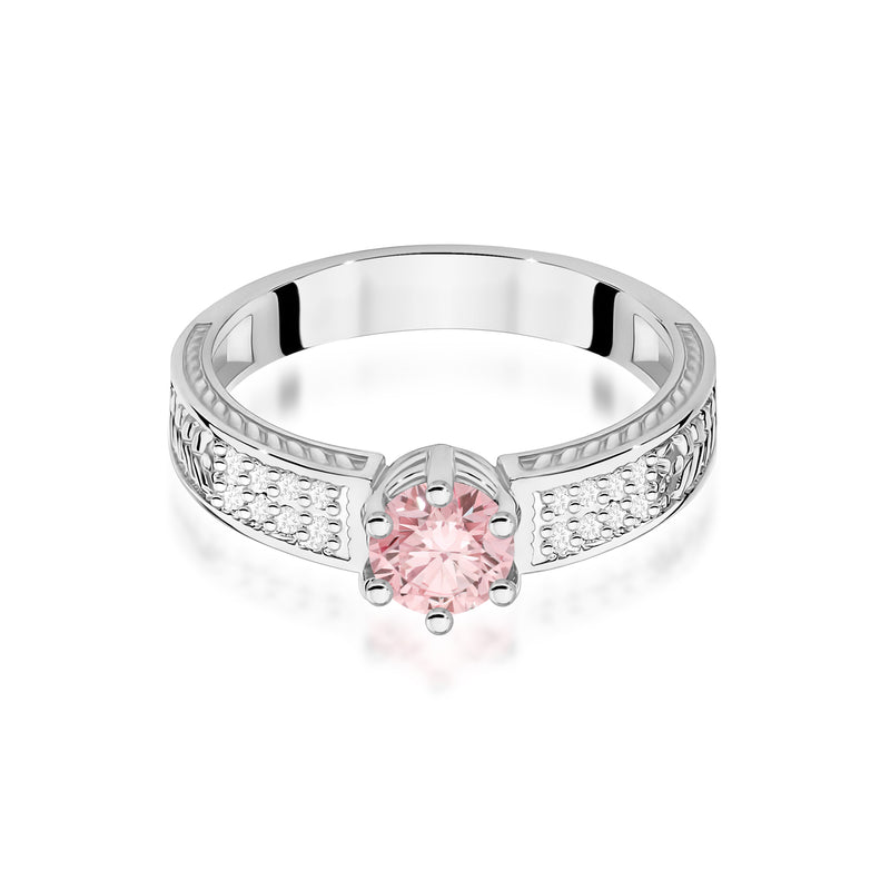 Inel Aur 14K cu Diamante Roz de Laborator 0.58 ct, imaginea 10 din 12