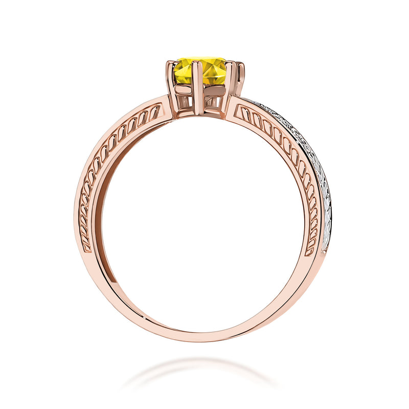 Inel Aur 14K cu Diamante Galbene de Laborator 0.58 ct, imaginea 7 din 12