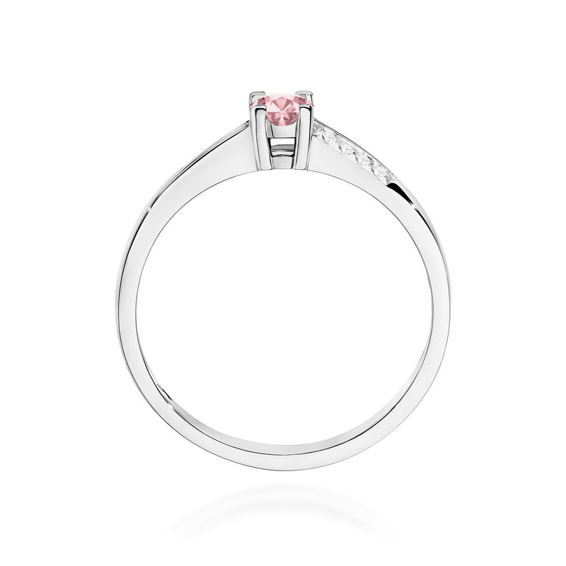 Inel Aur 14K cu Diamante Roz de Laborator 0.19 ct, imaginea 11 din 12