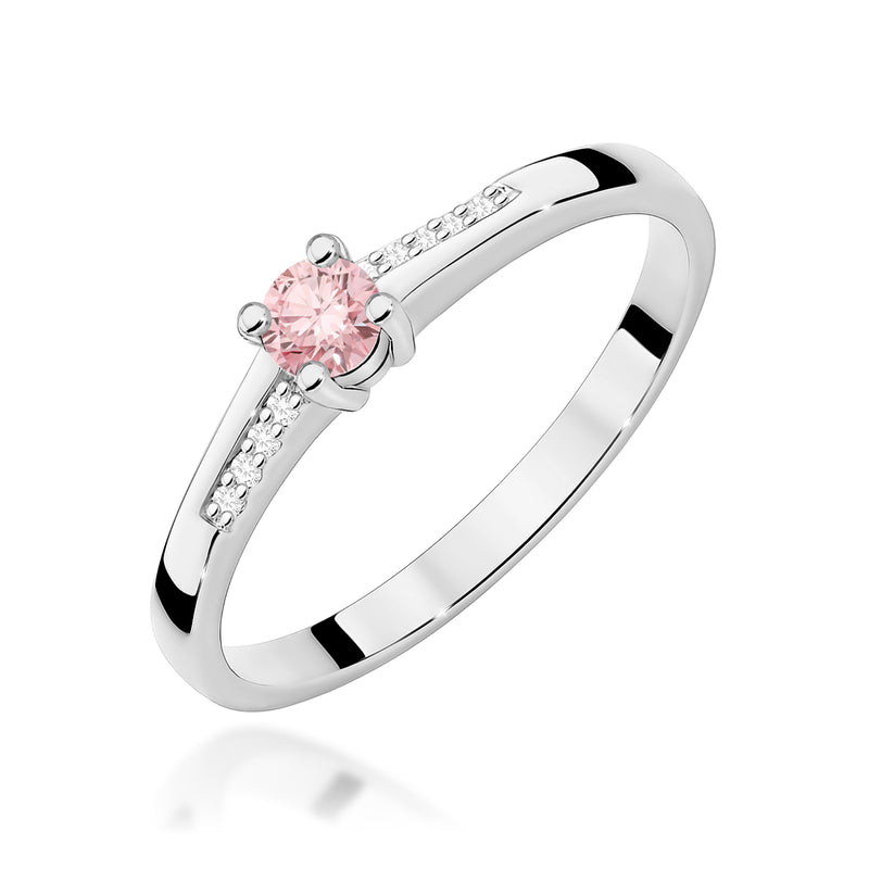 Inel Aur 14K cu Diamante Roz de Laborator 0.19 ct, imaginea 9 din 12