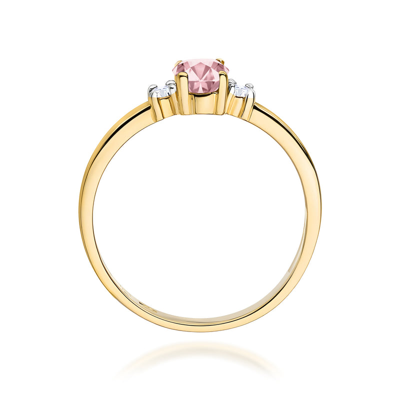 Inel Aur 14K cu Diamante Roz de Laborator 0.58 ct, imaginea 3 din 12