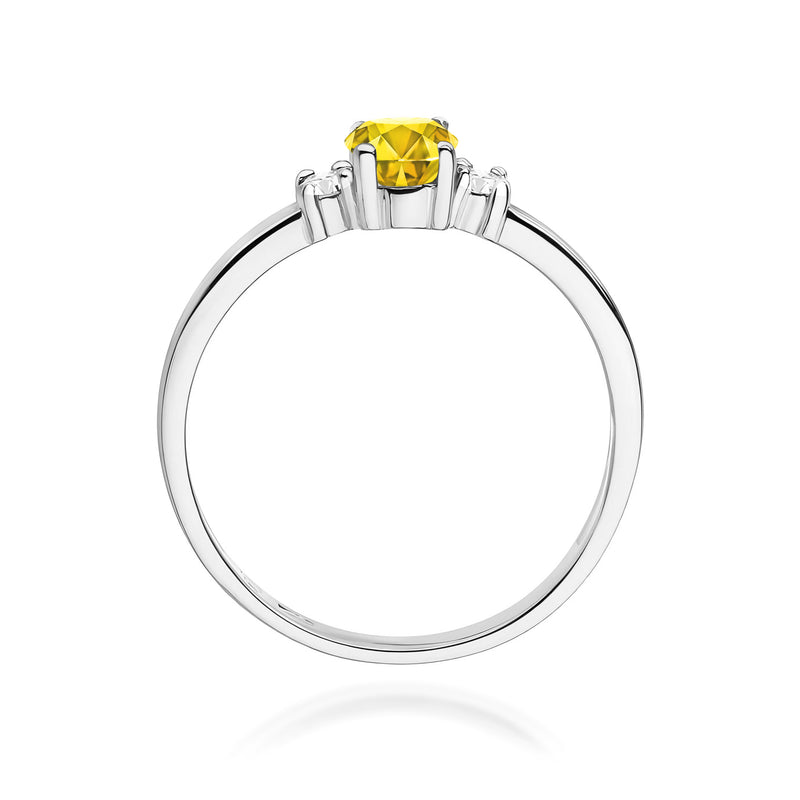 Inel Aur 14K cu Diamante Galbene de Laborator 0.58 ct, imaginea 11 din 12