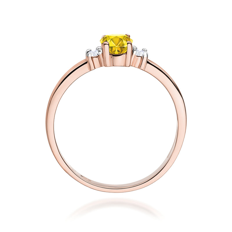 Inel Aur 14K cu Diamante Galbene de Laborator 0.58 ct, imaginea 7 din 12