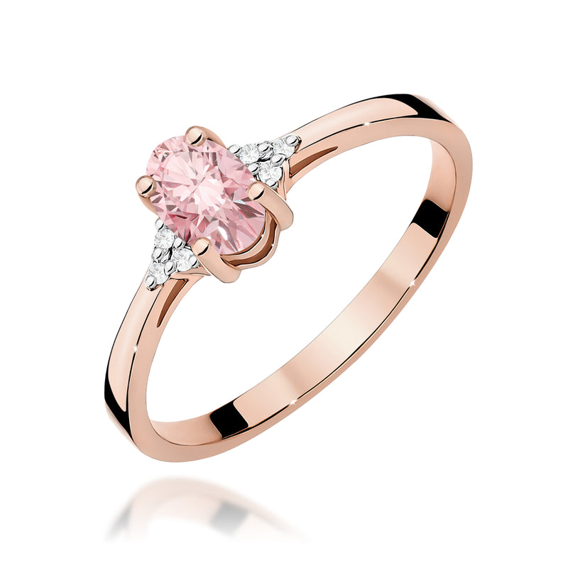 Inel Aur 14K cu Diamante Roz de Laborator 0.65 ct, imaginea 5 din 12