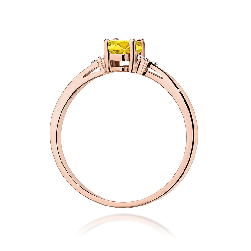 Inel Aur 14K cu Diamante Galbene de Laborator 0.65 ct, imaginea 7 din 12
