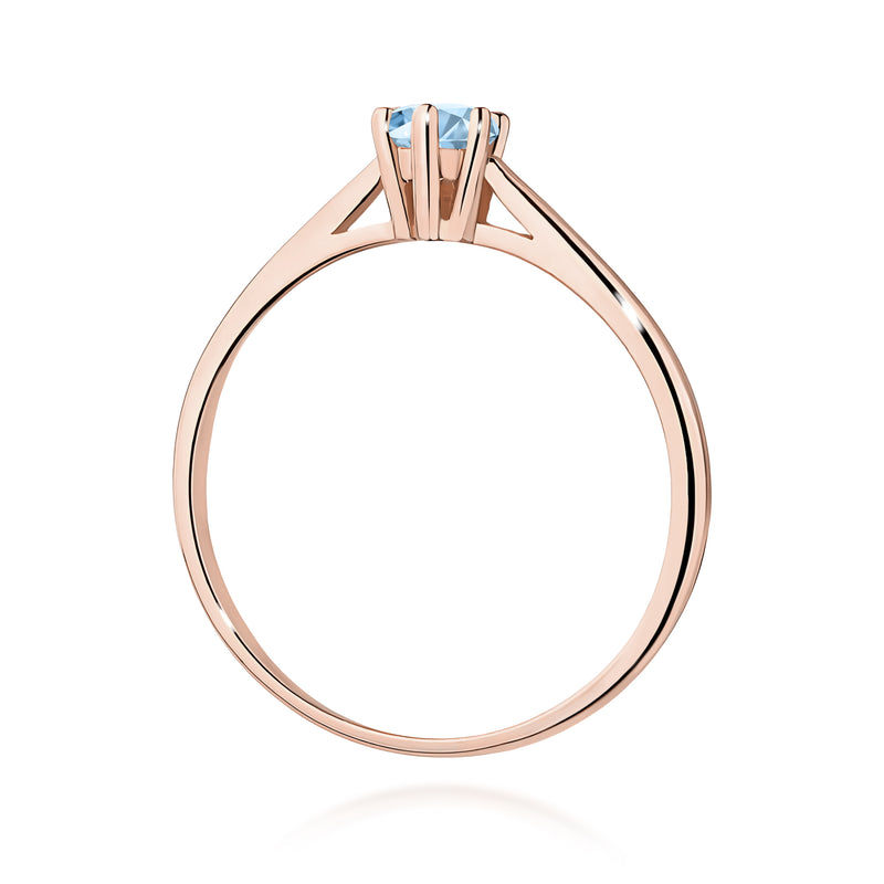 Inel Aur 14K cu Diamant Albastru de Laborator 0.15 ct, imaginea 11 din 16