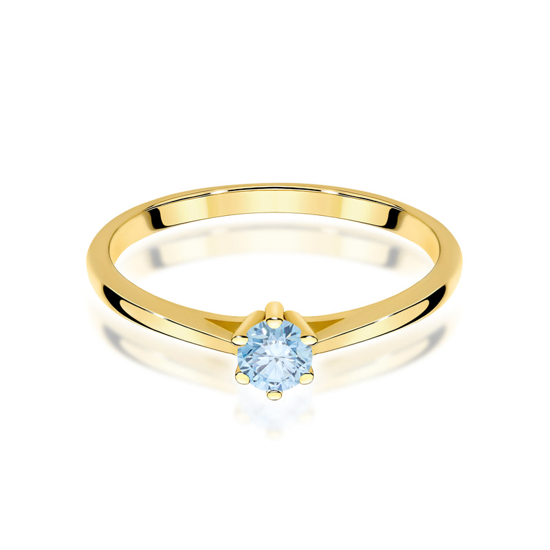 Inel Aur 14K cu Diamant Roz de Laborator 0.15 ct, imaginea 2 din 12