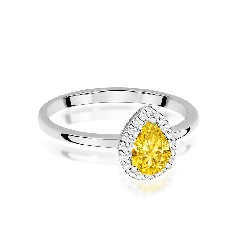Inel Aur 14K cu Diamante Galbene de Laborator 0.60 ct, imaginea 10 din 12