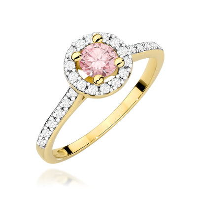 Inel Aur 14K cu Diamante Roz de Laborator 0.72 ct