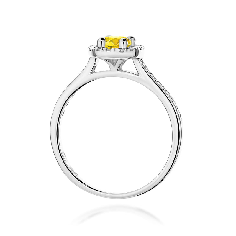 Inel Aur 14K cu Diamante Galbene de Laborator 0.72 ct, imaginea 7 din 8