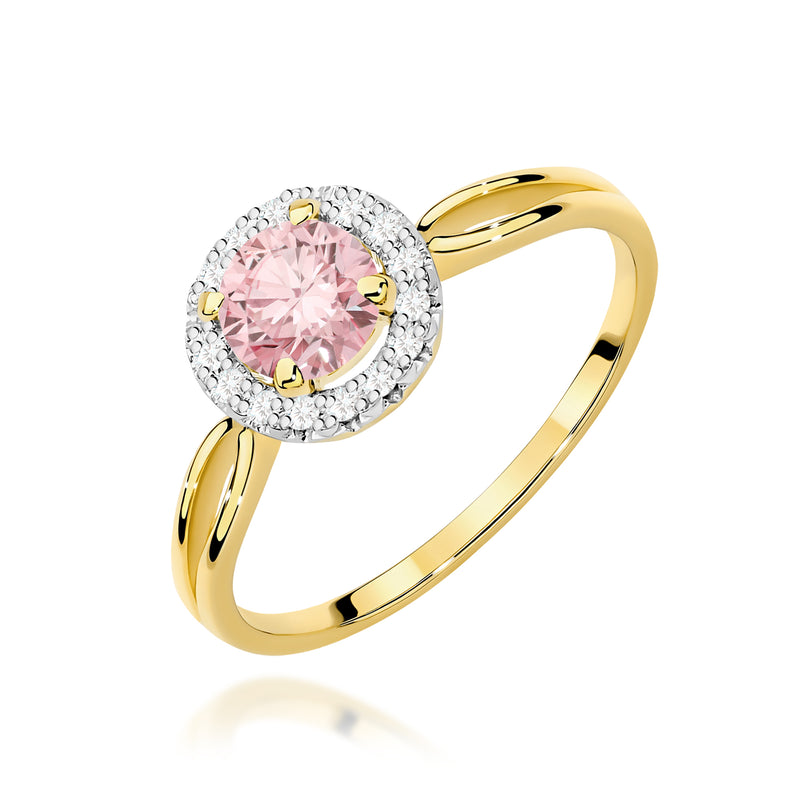 Inel Aur 14K cu Diamante Roz de Laborator 0.58 ct — Aur galben