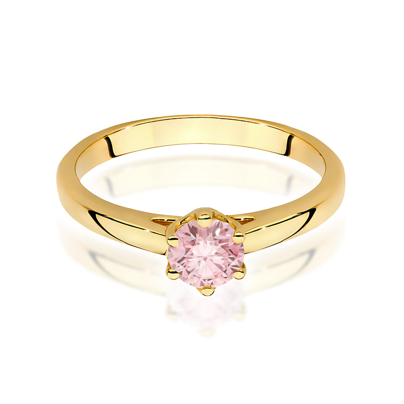 Inel Aur 14K cu Diamant Roz de Laborator 0.50 ct, imaginea 2 din 12