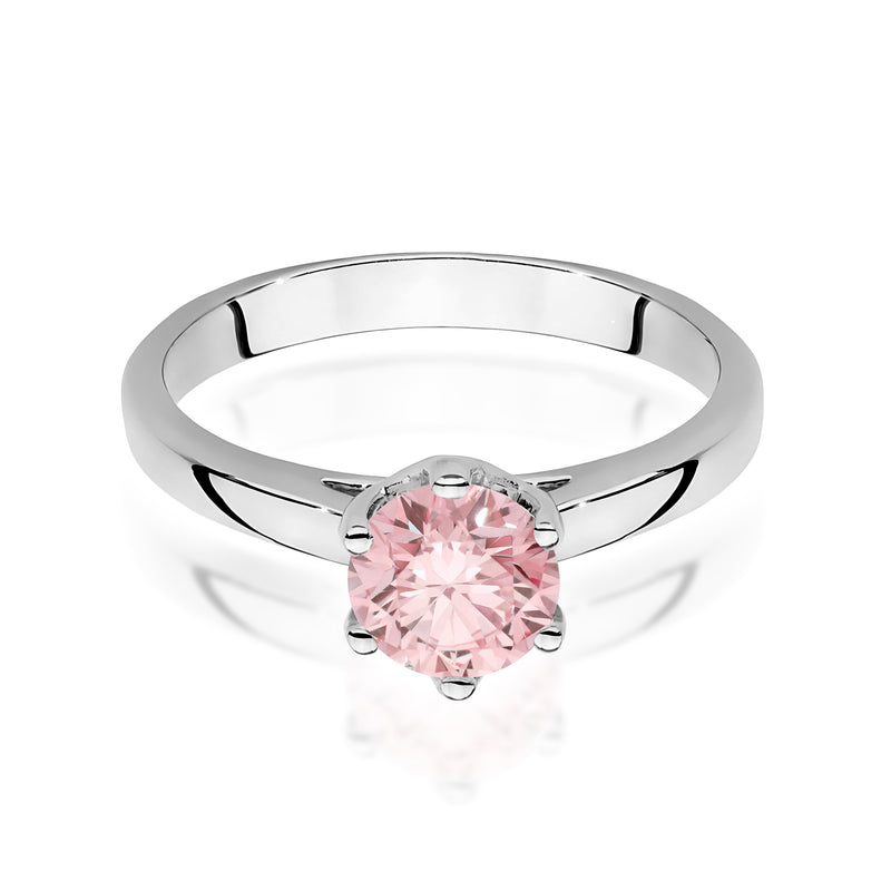 Inel Aur 14K cu Diamant Roz de Laborator 1.00 ct, imaginea 10 din 12