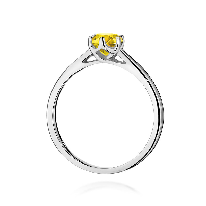 Inel Aur 14K cu Diamant Galben de Laborator 0.50 ct, imaginea 11 din 12