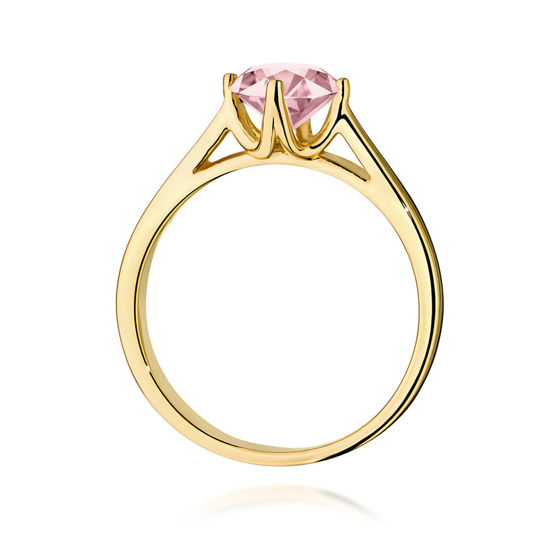 Inel Aur 14K cu Diamant Roz de Laborator 1.00 ct, imaginea 3 din 12