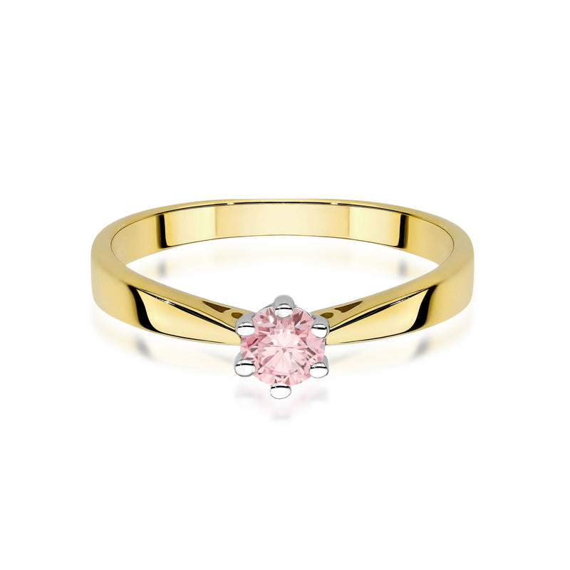 Inel Aur 9K cu Diamant Roz de Laborator 0.30 ct, imaginea 2 din 8