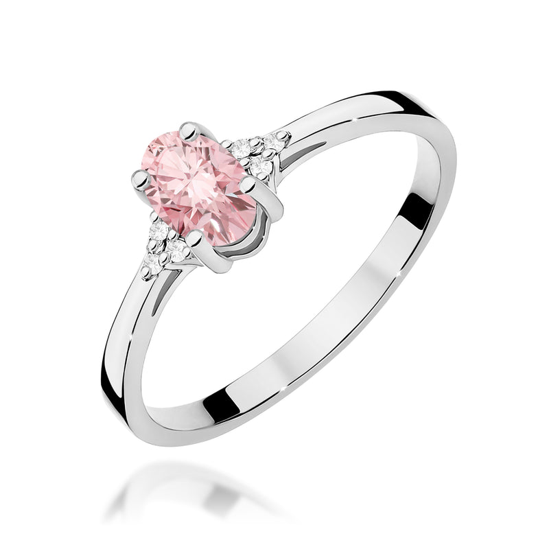Inel Aur 9K cu Diamante Roz de Laborator 0.65 ct, imaginea 5 din 8