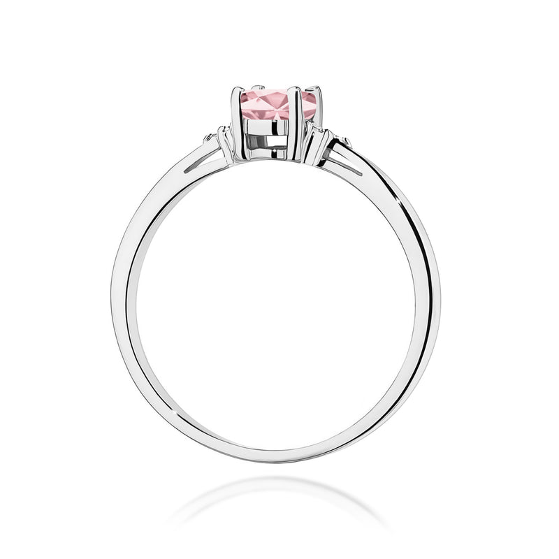 Inel Aur 9K cu Diamante Roz de Laborator 0.65 ct, imaginea 7 din 8