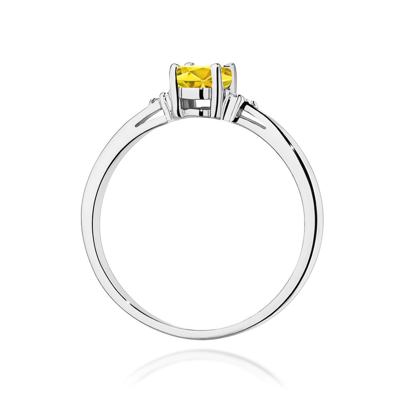Inel Aur 9K cu Diamante Galbene de Laborator 0.65 ct, imaginea 7 din 8