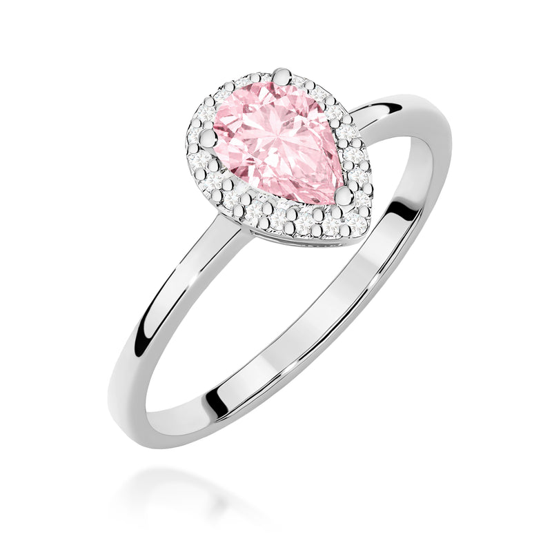 Inel Aur 9K cu Diamante Roz de Laborator 0.60 ct, imaginea 5 din 8