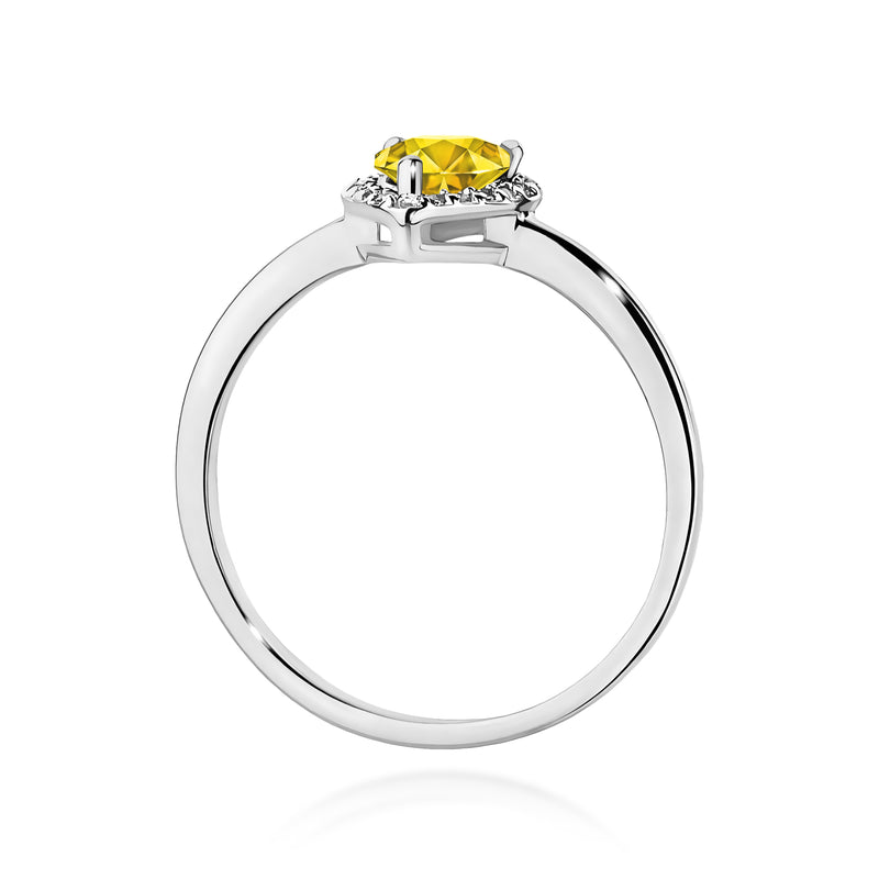 Inel Aur 9K cu Diamante Galbene de Laborator 0.60 ct, imaginea 7 din 8