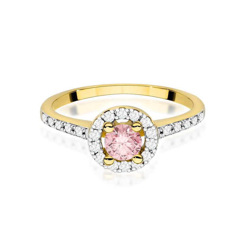 Inel Aur 9K cu Diamante Roz de Laborator 0.72 ct, imaginea 2 din 8